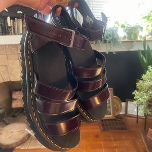 Oxblood dr Marten sandals